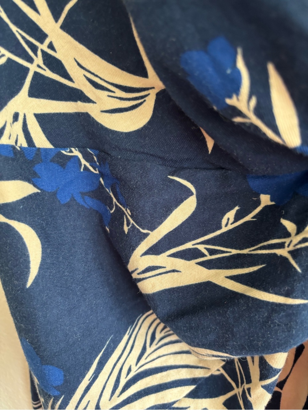 Liz Claiborne Navy, Cream & Royal Blue Floral Dress